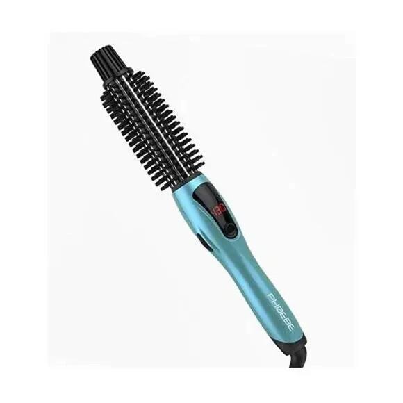 PHOEBE Curling Iron Brush 1 Inch Ceramic Tourmaline LM-223 Blue - Picture 2 of 7